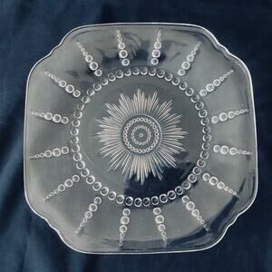Vintage Federal COLUMBIA Sunburst Oyster Pearl Desert Plate